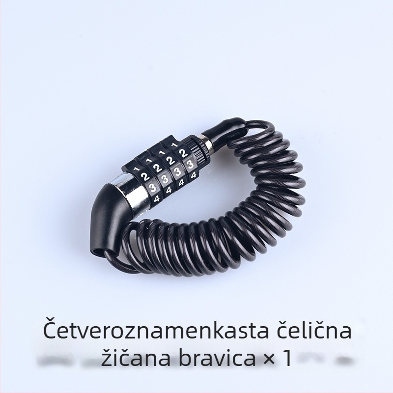 Lock Your Love L09 Sigurnosni kabel za kacige za motocikle i bicikle – 64 g, kabel od čelika + industrijski plast, teleskopijski mehanizam zaključavanja