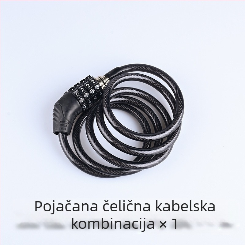 Lock Your Love L09 Sigurnosni kabel za kacige za motocikle i bicikle – 64 g, kabel od čelika + industrijski plast, teleskopijski mehanizam zaključavanja