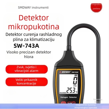 SW-743A detektor curenja halogenih plinova za sustave klimatizacije i freon – domet 0-10000 ppm, točnost 1 ppm