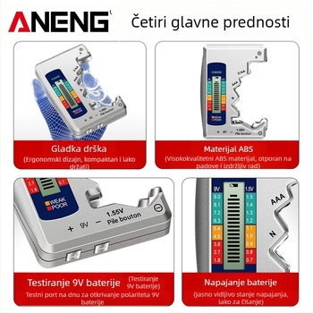 ANENG kartični tester napona baterije s LCD prikazom