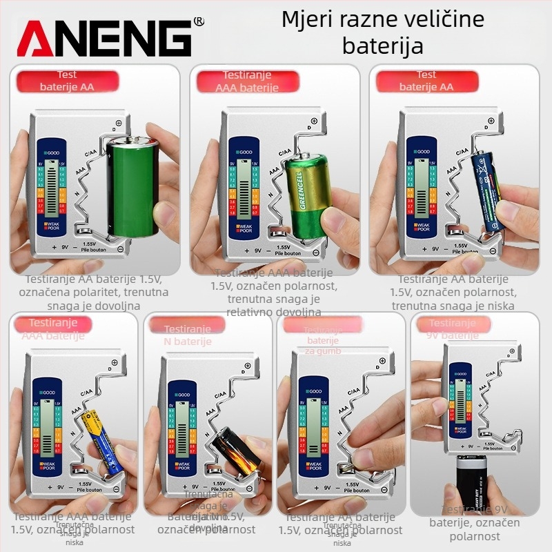 ANENG kartični tester napona baterije s LCD prikazom