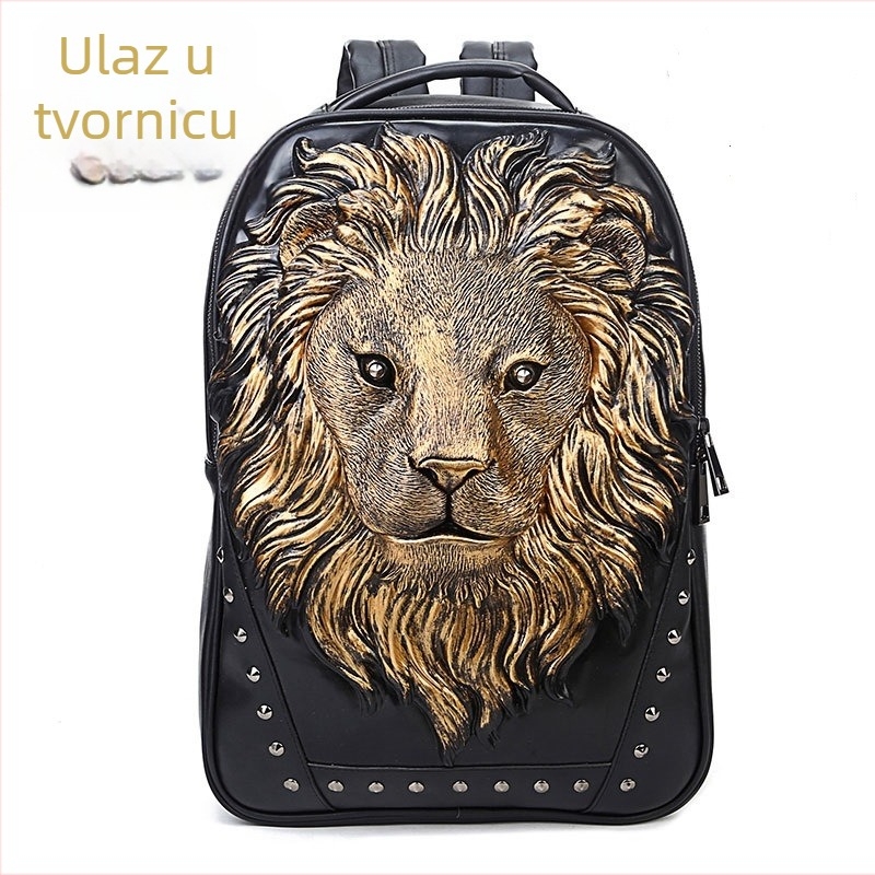 Ruksak s motivom lava, PU koža, vodootporan, kapacitet 20–35L, džep za laptop 15,6-inčni