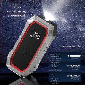 Prijenosna pumpa za auto gume – jedan cilindar (14.8V, 80W, 25 L/min, >20 min radnog vremena)