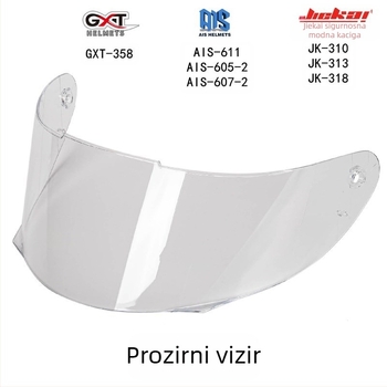 JIEKAI zaštitna leća kacige JK-310/313/318, PC, DOT certifikat, puna kaciga
