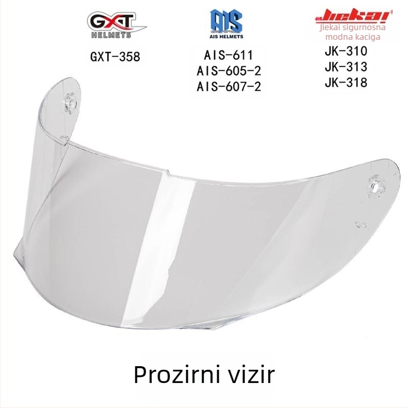 JIEKAI zaštitna leća kacige JK-310/313/318, PC, DOT certifikat, puna kaciga