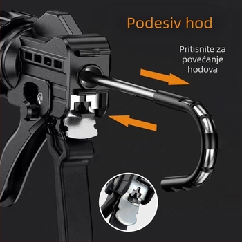 Pistol za silikon, tijelo od aluminijske legure, težina 0,7 kg, serija: pistol za silikon