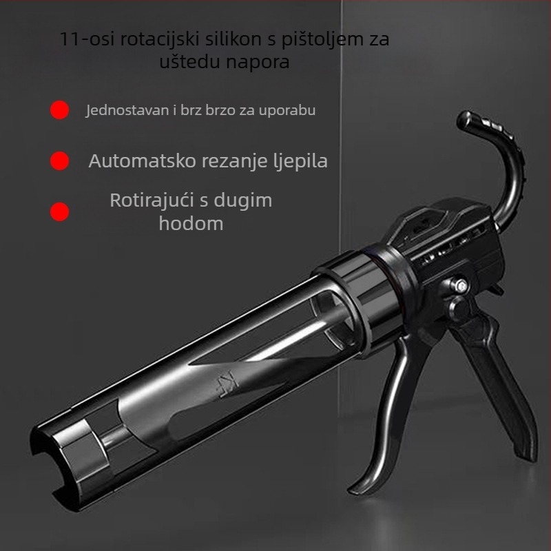 Pistol za silikon, tijelo od aluminijske legure, težina 0,7 kg, serija: pistol za silikon