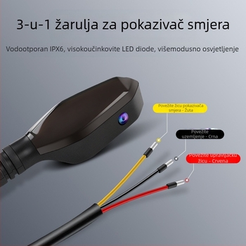 LED projektorska svjetla za motocikl za električni motocikl, 9.5W 12V, Tip a.b signalizator, vijek trajanja 30000h