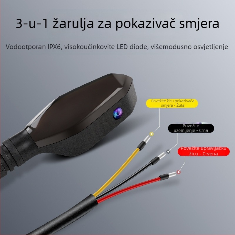 LED projektorska svjetla za motocikl za električni motocikl, 9.5W 12V, Tip a.b signalizator, vijek trajanja 30000h