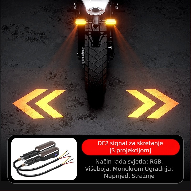 LED projektorska svjetla za motocikl za električni motocikl, 9.5W 12V, Tip a.b signalizator, vijek trajanja 30000h