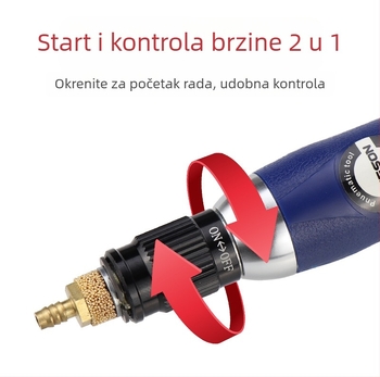Pneumatski ultrazvučni stroj za poliranje kalupa s datotekom, recipročna brusilica, 35000 rpm, ulaz zraka 1/4", 6 bar, 0,5 kg