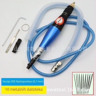 Pneumatski ultrazvučni stroj za poliranje kalupa s datotekom, recipročna brusilica, 35000 rpm, ulaz zraka 1/4", 6 bar, 0,5 kg