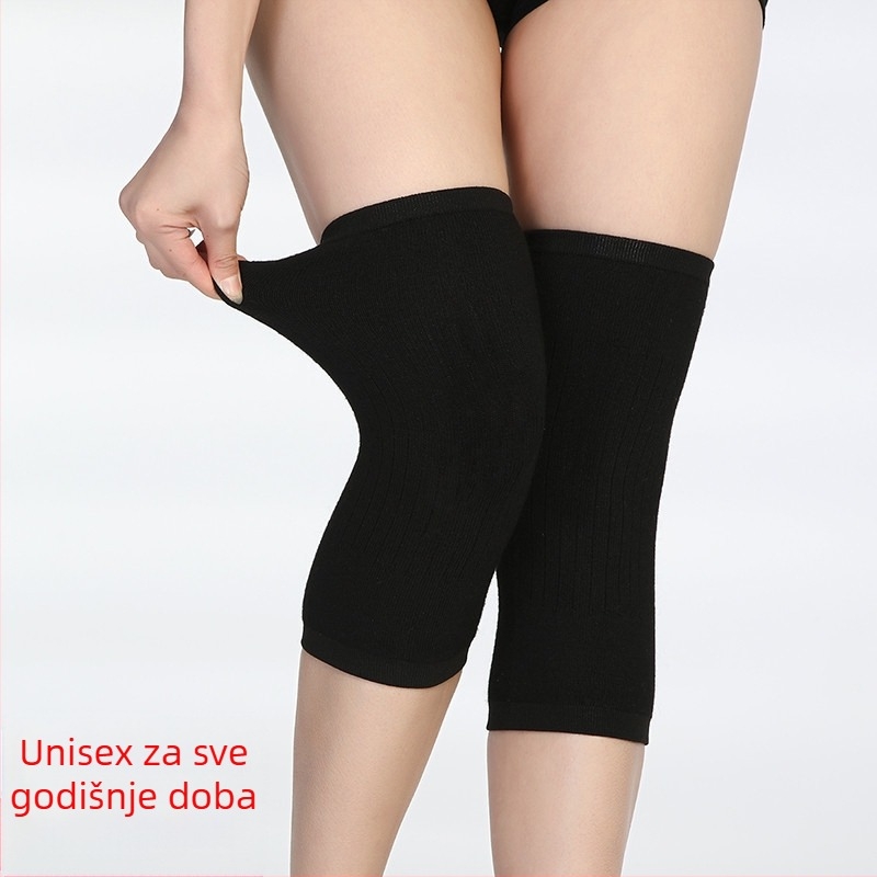 Podrška za koljeno od kašmira - topla, bezšivna, protiv sklizavanja, zaštita od hladnoće, za jesen/zimu