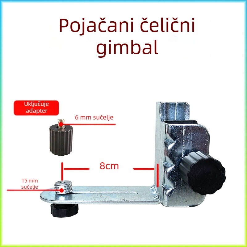 Višenamjenski pan-tilt niveler s teleskopskom šipkom, infracrvenom bazom i 360° rotirajućim nosačem za podizanje