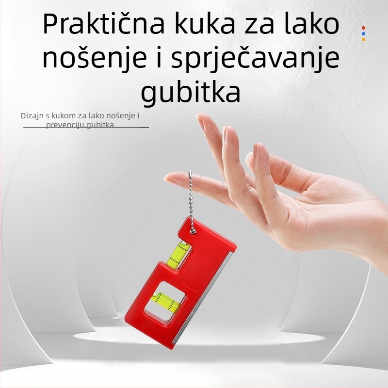 Magnetni mini nivela s lancem za vješanje i indikatorom mjehurića za kućnu upotrebu (Magnetski; Lancem za vješanje; Indikator mjehurića)