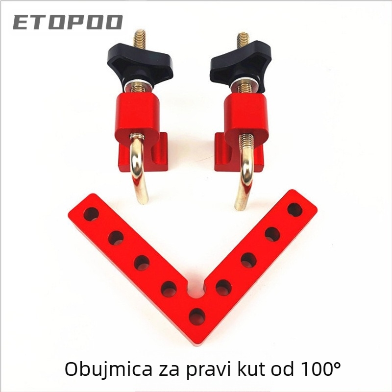 Drvodjelni pravokutni mjerni alat s blokom za pozicioniranje, aluminijski spoj, domet 140 mm, točnost 1 mm