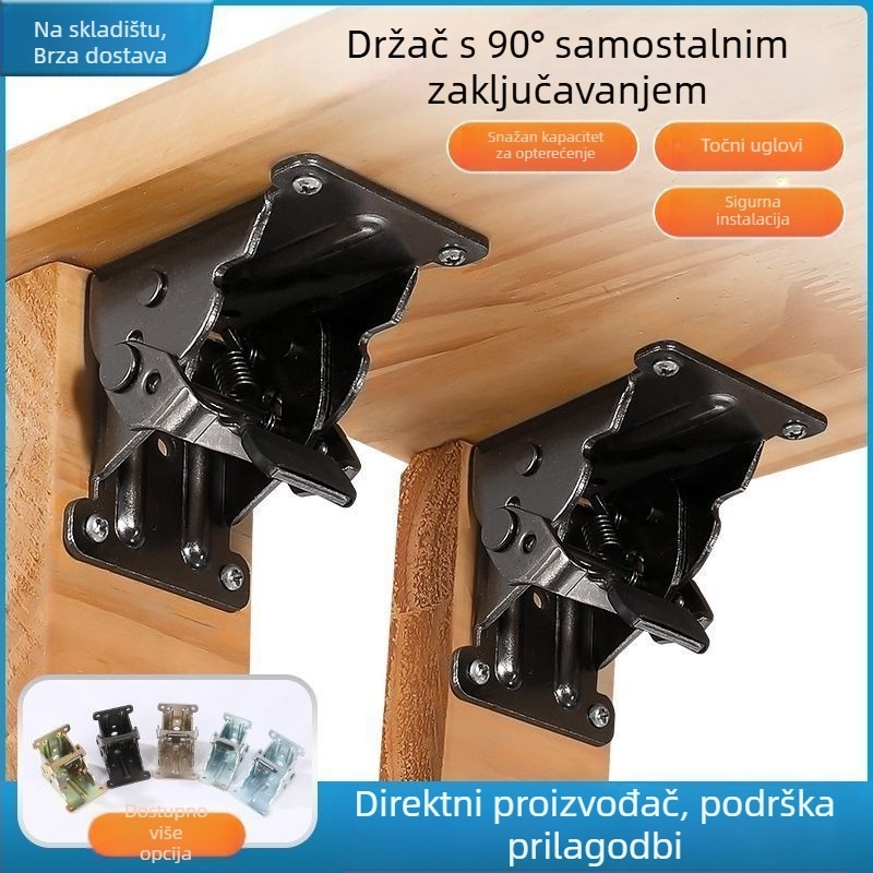 90° samouzavršna sklopna šarka za namještaj — tijelo od željeza s niklanim premazom, moderan minimalistički dizajn