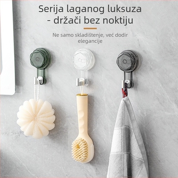 Vakuumska kuka, rotirajuća, bez bušenja, samoljepljiva, za kućnu upotrebu, plastika, jedna kuka, nosivost 2 kg