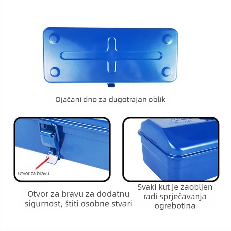 Y-350 metalna kutija za alate, prijenosna, od hladno valjanog čelika, nosivost 10 kg