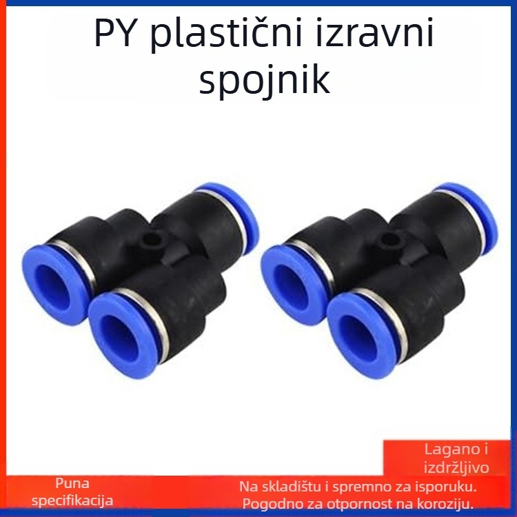 Plastični brzi spojnik, Y-oblik križ četiri puta, prolaz kroz, za automatizaciju, poljoprivredu i transport plina, MY
