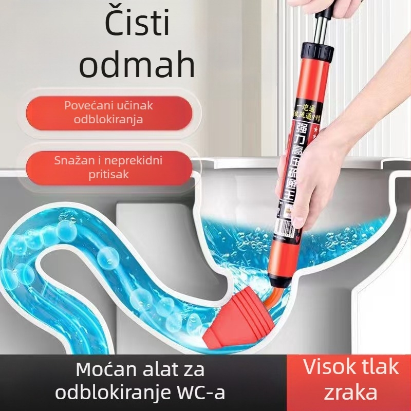 Usisni uređaj za WC s pneumatskim pogonom, PVC konstrukcija, za kućne kanalizacije