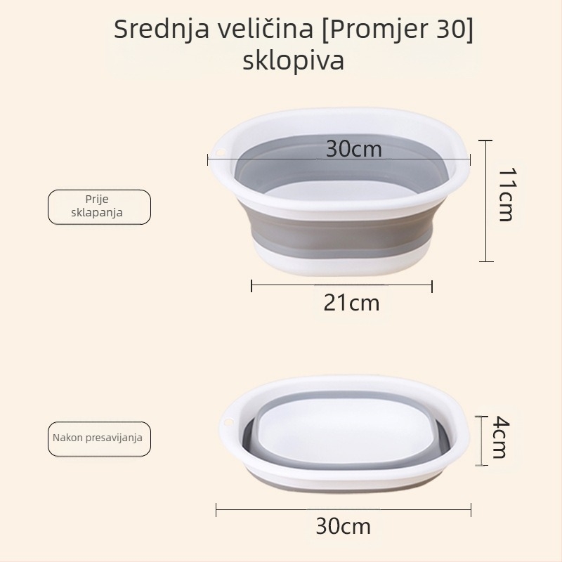 Sklopiva umivaonica za lice za kućanstvo i dom studentski dom, plastična, prijenosna (Zhejiang, 2022, sklopiva, jednostavna)