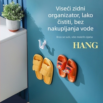 Zidni sušilo za papuče bez bušenja, kupaonica, plastično, 1 sloj