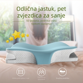 Jastuk od memorijske pjene, pravokutnog oblika, prilagodljiv, 2-2,5 kg