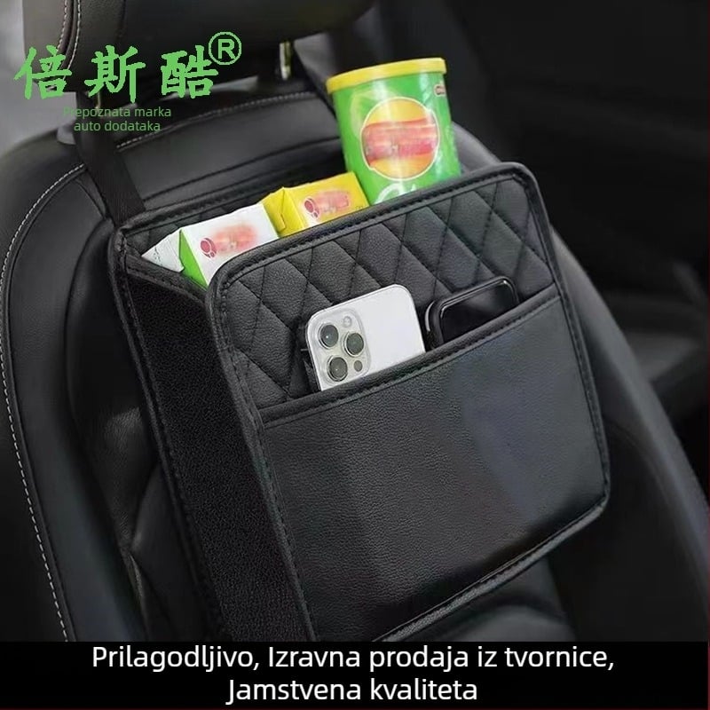 ZYGD Kožna Torba za Skladištenje Sjedala – Višenamjenski Organizator Automobila, Zidni / Unutarnje Vješanje, Putno Skladištenje