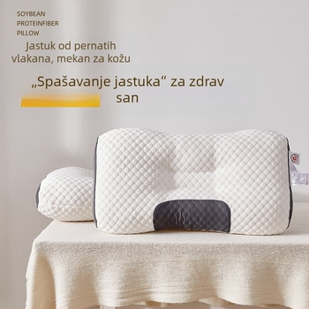 Spa masažna jastučnica za vrat, otporna na deformacije, prozračan antibakterijski navlaka, četvrtasti oblik, punjenje od per Velvet
