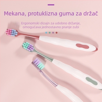 Love Teeth Macaron četkica za zube – široka glava, mekane dlačice, ručna četkica za odrasle (Model 808)