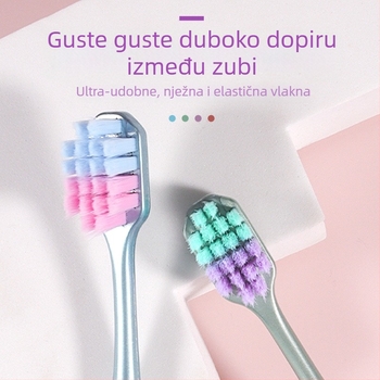 Love Teeth Macaron četkica za zube – široka glava, mekane dlačice, ručna četkica za odrasle (Model 808)