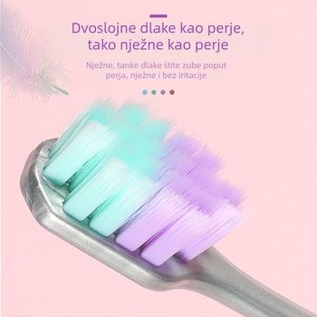 Love Teeth Macaron četkica za zube – široka glava, mekane dlačice, ručna četkica za odrasle (Model 808)