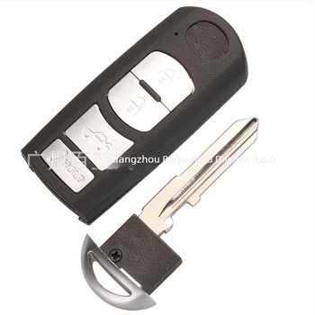 Mazda kućište ključa za pametni daljinski s 2/3/4 tipke, bakar-plastična konstrukcija, plastično kućište, 36 g, kompatibilno s Mazda