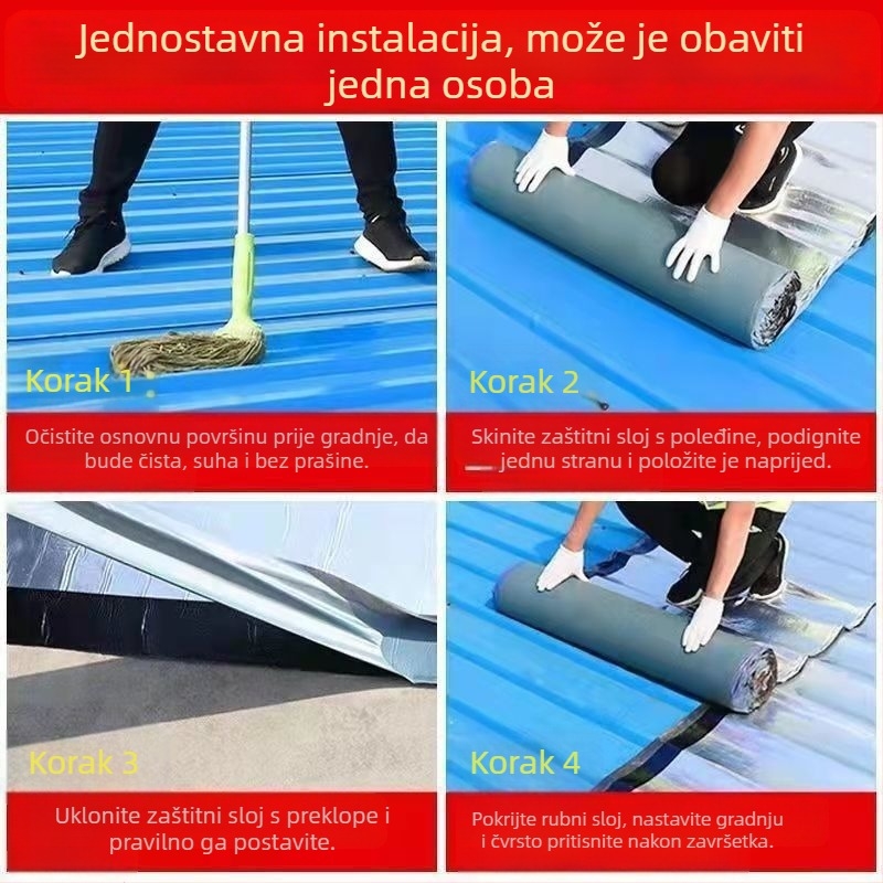 Krovni materijal za hidroizolaciju i popravak curenja s SBS asfaltom, samolijepljiva izolacijska rolna; gumeni i plastični materijal; slojevita forma; udubljena i izdignuta površina; marke Southern Star; otporan na vlagu.