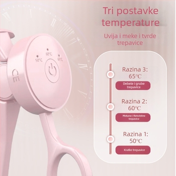 Električni zagrijavajući uvijač za trepavice s regulacijom temperature — mini prijenosni za kućnu uporabu, dugotrajno držanje