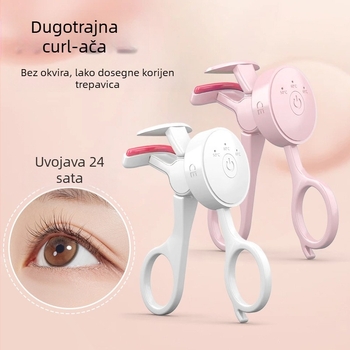 Električni zagrijavajući uvijač za trepavice s regulacijom temperature — mini prijenosni za kućnu uporabu, dugotrajno držanje