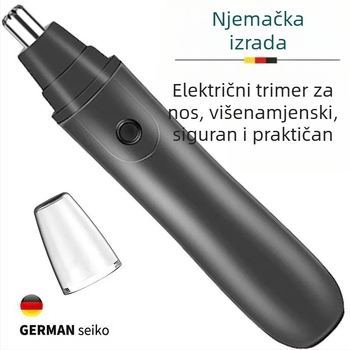 Električni trimr za nosne dlačice i obrve - kućište od ABS-a, napajanje baterijom, uklonjiva i periva oštrica, bez ugrađene baterije