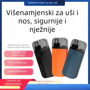 Električni trimer za nosne dlačice — punjivi, kućište od ABS-a, potpuno periv, ugrađena baterija 100–300 mAh, vijek baterije više od 7 dana