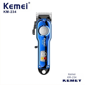 Kemei KM-234 bežični uređaj za šišanje kose, motor bez četkica, nože od nehrđajućeg čelika, vodootporan, niska buka