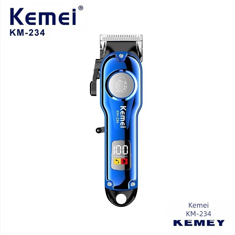 Kemei KM-234 bežični uređaj za šišanje kose, motor bez četkica, nože od nehrđajućeg čelika, vodootporan, niska buka