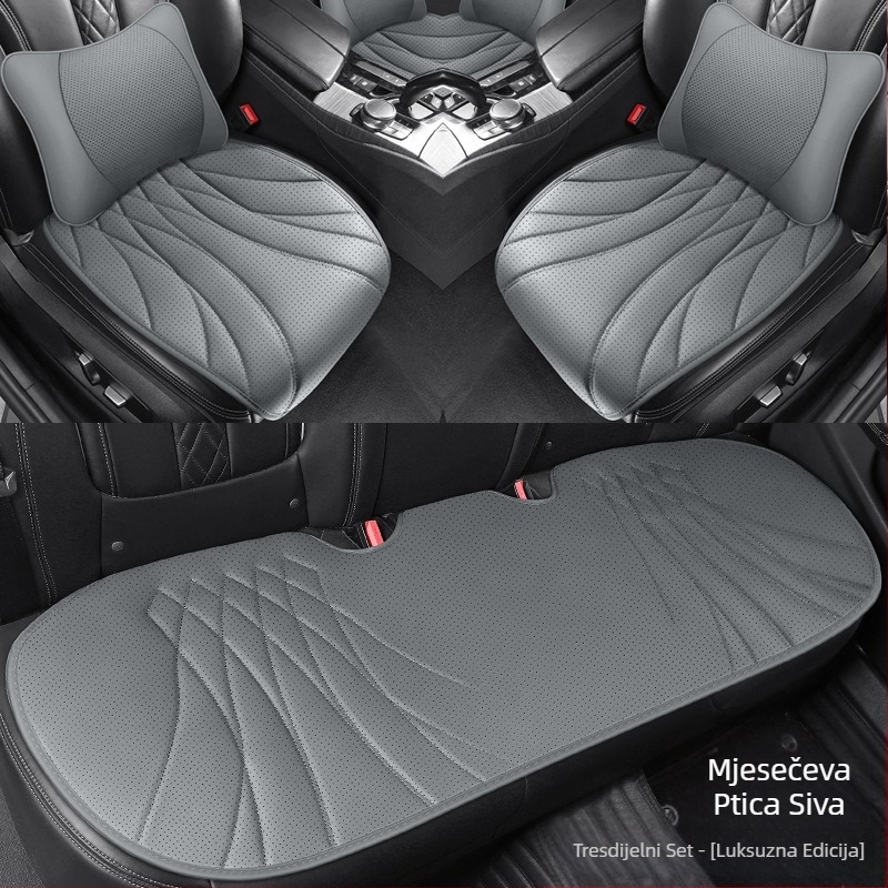 Jastučica za automobilsku sjedalu od perforirane Napa kože, prozračna i ventilirana, univerzalna prilagodba, set od više dijelova