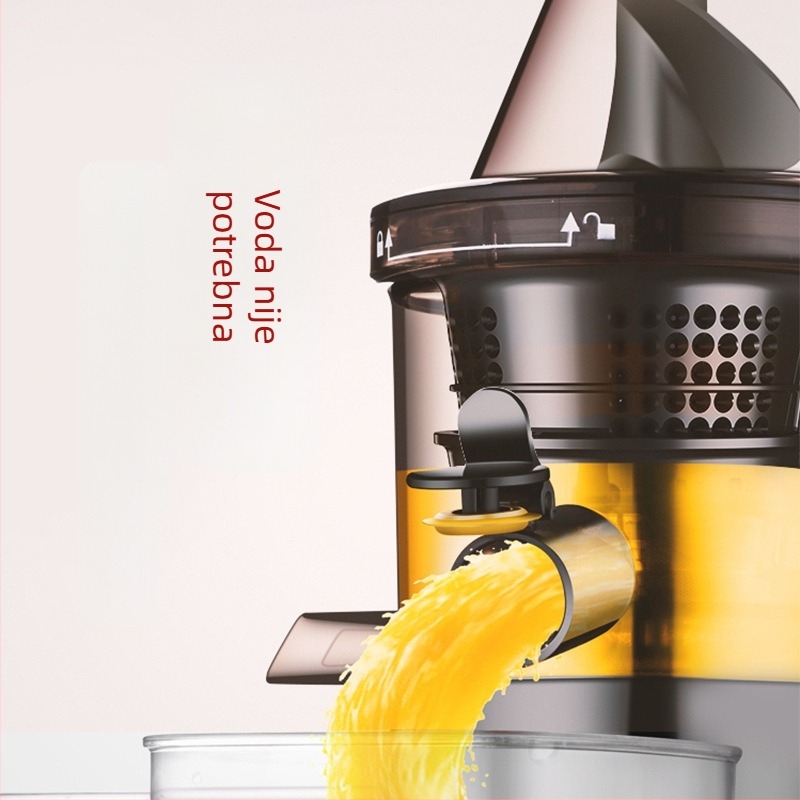 Stroj za sok od voća i povrća s odjeljivanjem pulpe, kapacitet 1000 ml, maksimalni volumen soka 1501 ml+, maksimalna brzina 12000 rpm, tijelo od ABS, posuda za pulpu 0.5–1 L