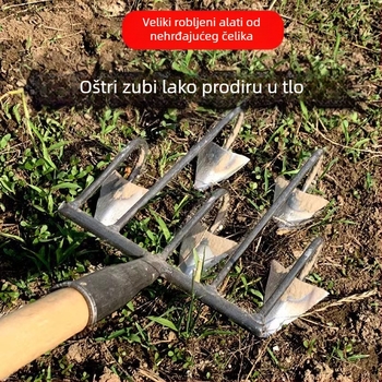 Xiaonong Tro- i Četverozub Kopalj za olakšavanje tla, uklanjanje korova, kopanje jarka i sadnju povrća