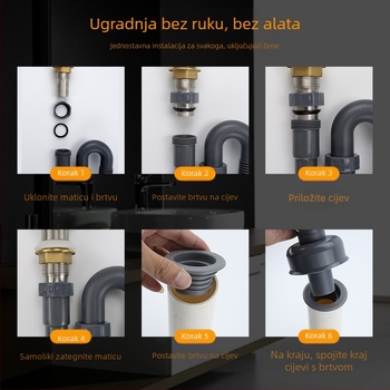 S-bend kanalizacijska cijev za uklanjanje mirisa | Model: S-bend deodorant sewer pipe; Materijal: PP; Oblik: S Bend; Značka: Ruiquan