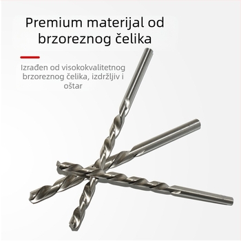 Longxing Ruiyu Set spiralnih bušilica za drvo, produženi, visoko brzinski čelik, ravni osovina