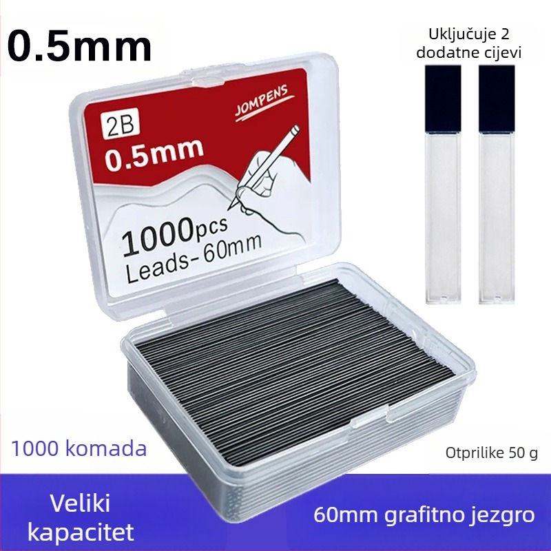 JOMPENS Grafit za ponovno punjenje olovke, model 60mmQX, 0,5 mm
