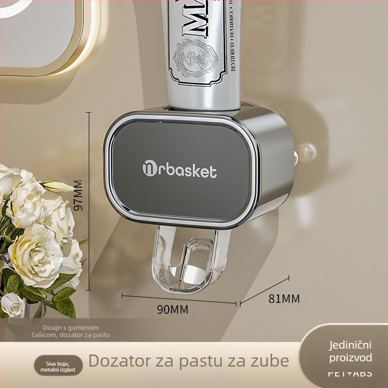 Automatski lisivač paste za zube, zidni usisivač, držač četkica i paste, privatna etiketa s licencom