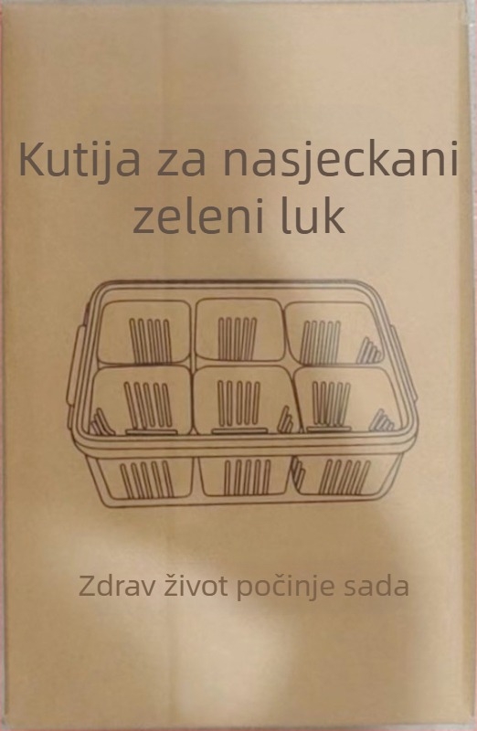 Ladica za odvodnju i čuvanje svježeg u hladnjaku, 6 odjeljaka, dvostruki sloj, plastična, 800–1000 ml, kuhinjski organizator za poriluk, đumbir i češnjak
