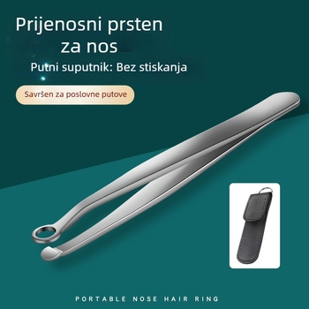 Nerđajući čelični trimer za nosne dlačice, okrugla glava, ručni pritisni mehanizam